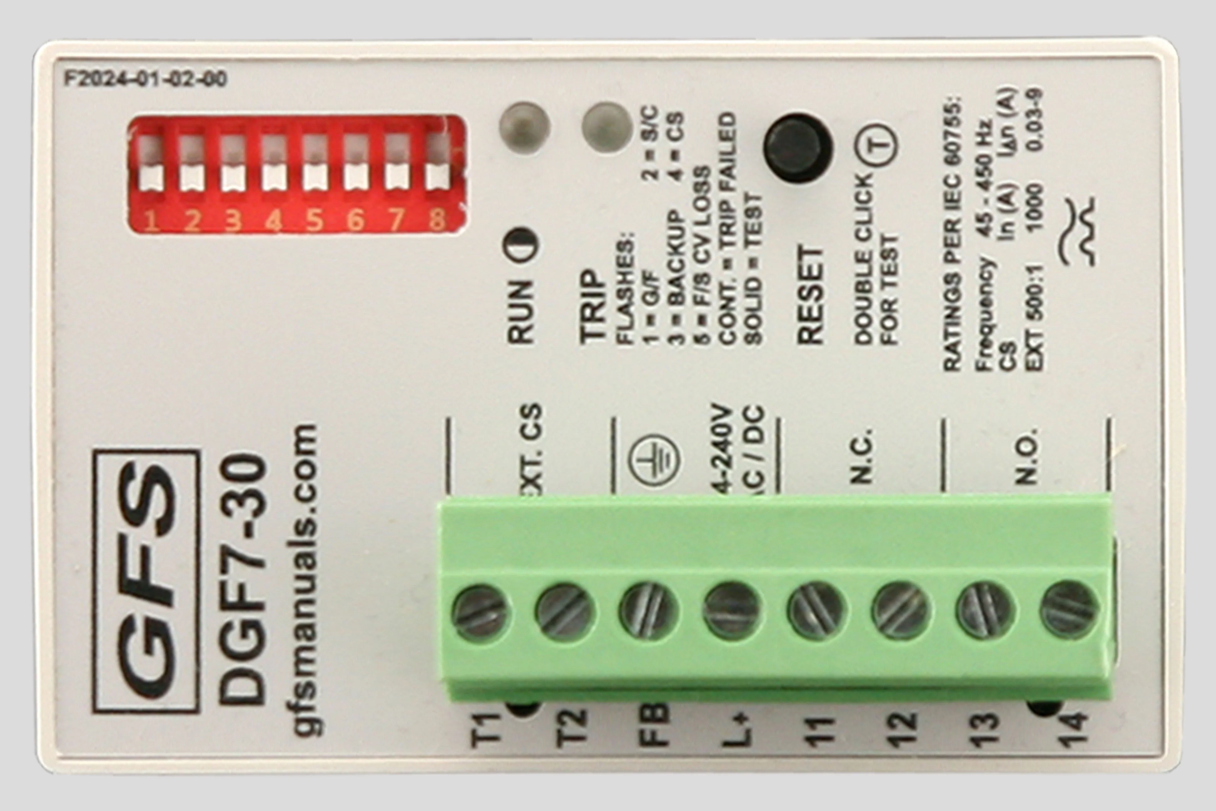 Ground Fault Relay DGF7-30 top