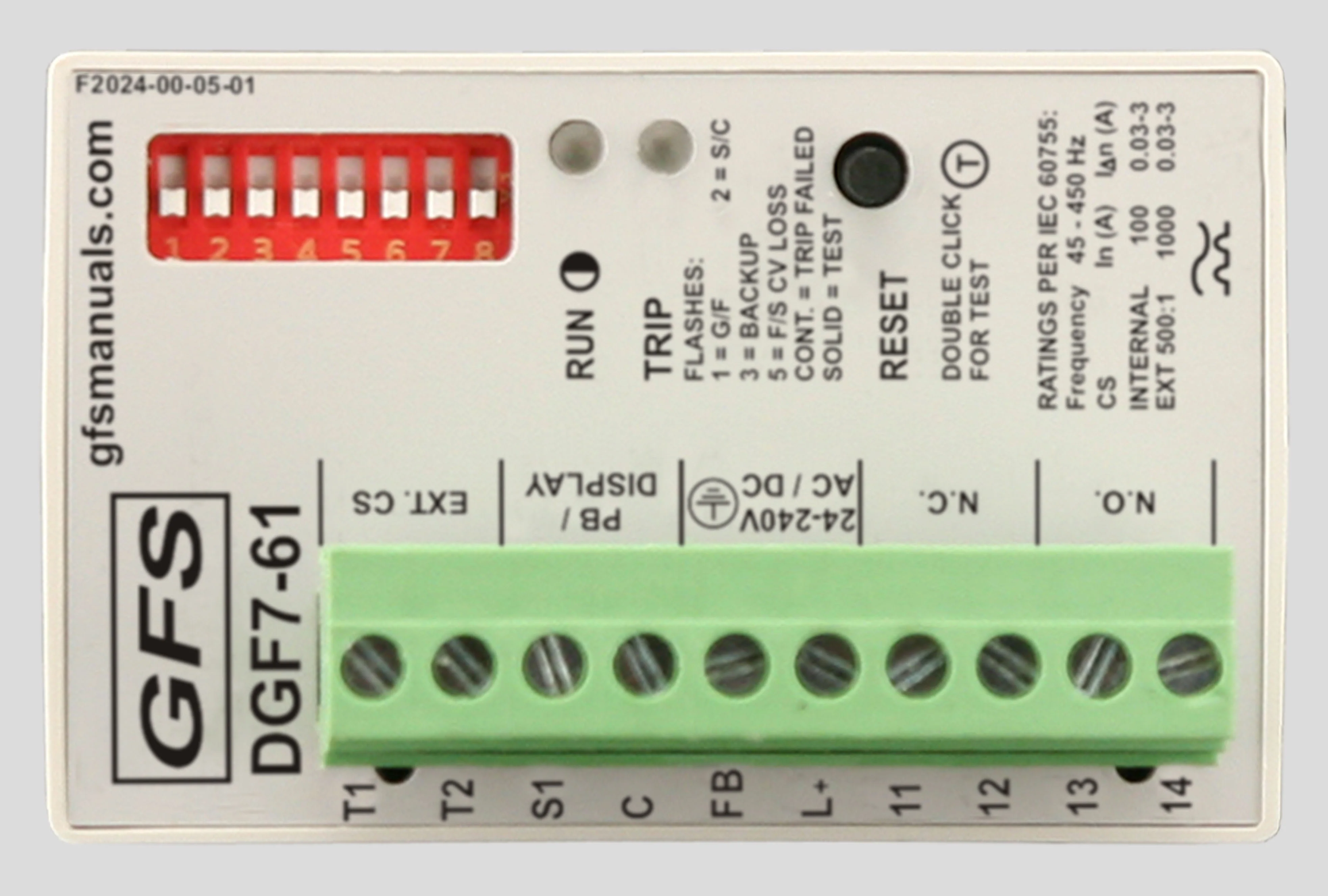 Ground Fault Relay DGF7-61 top
