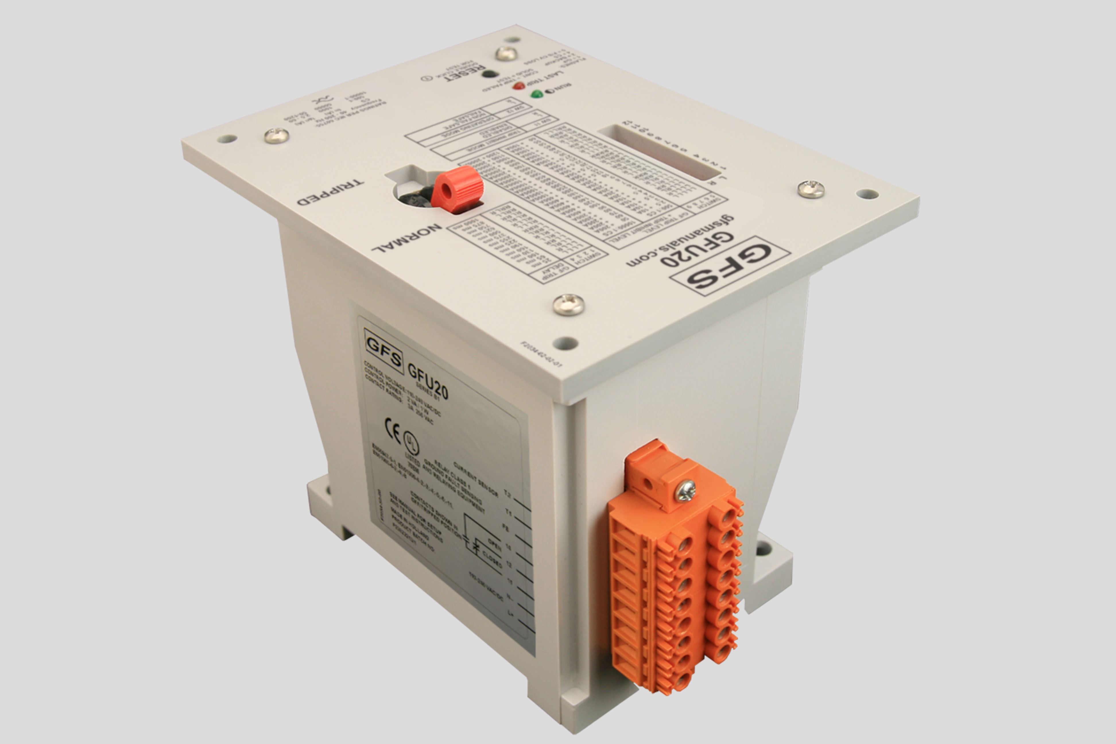 Ground Fault Relay GFU20 back